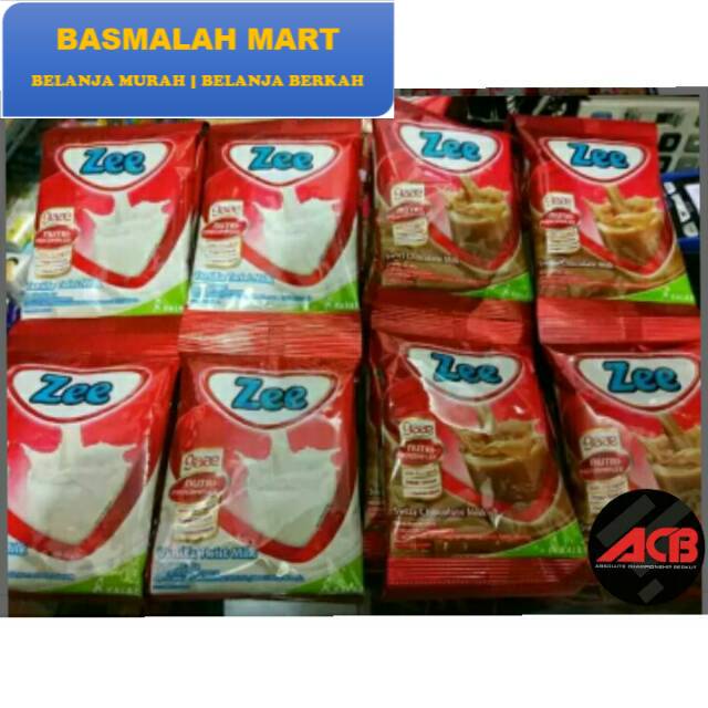 

Susu Zee sachet 400gr(10 sachet) Murah (Ilham Berkah Mart)
