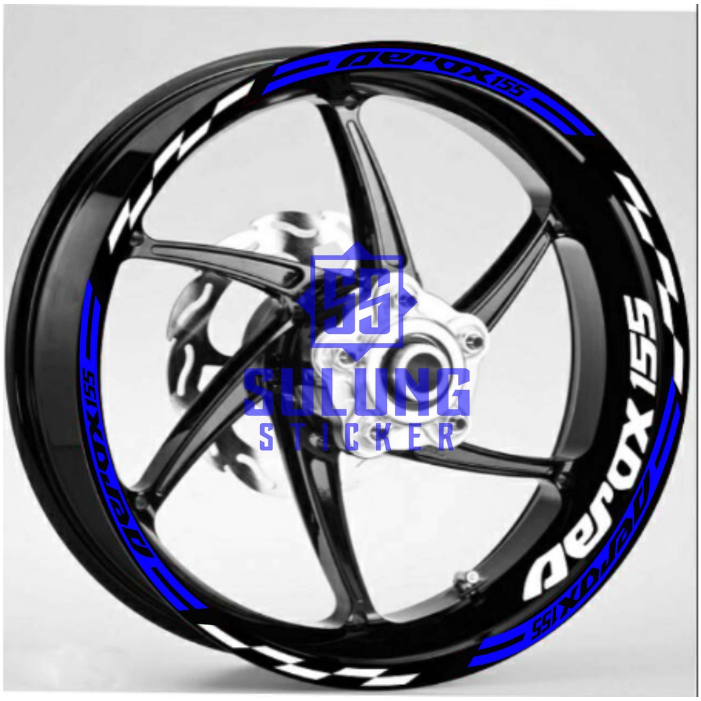 Stiker Lis Velg Motor Yamaha Aerox 155 Cutting Sticker Variasi Pelek Aksesoris Keren