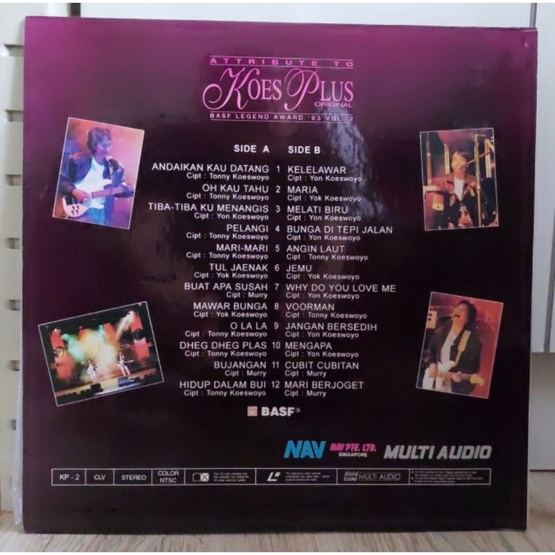 Kaset Laser disc lagu Koes Plus The Best Vol 2