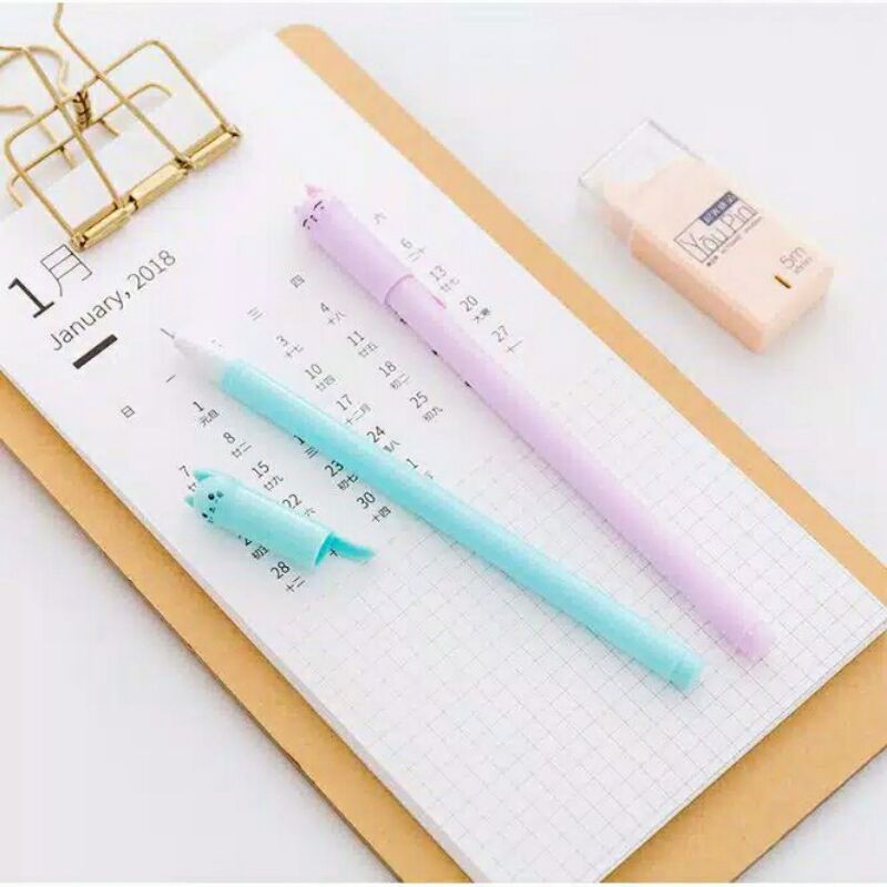 

GGS Pena Kucing Emoticon Pena Cat Karakter Lucu Stationary Alat Tulis Murah Import Batam