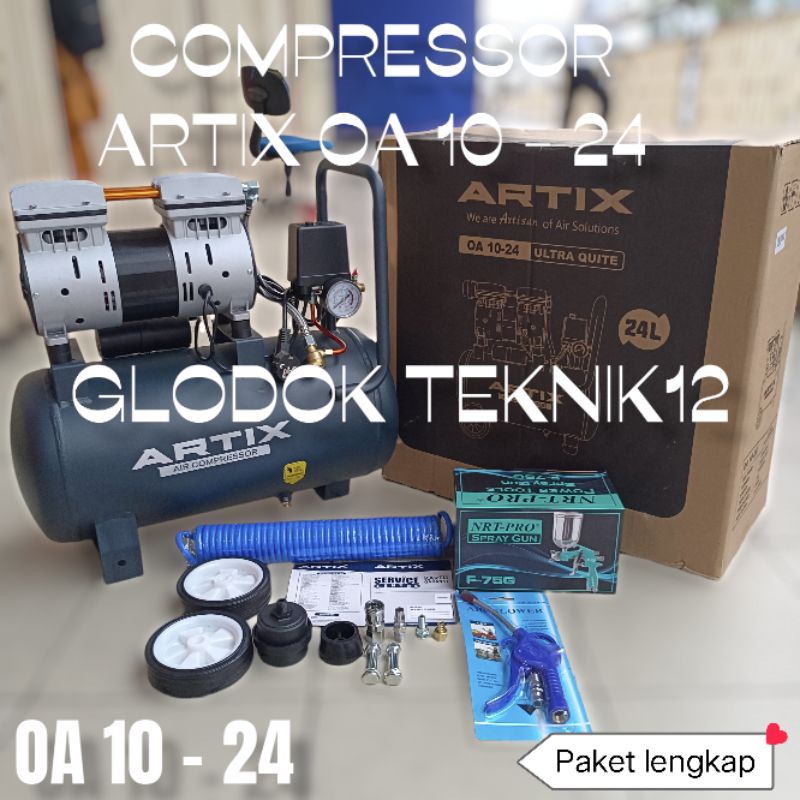 KOMPRESOR ANGIN OILLESS ARTIX OA1024 / COMPRESSOR ARTIX 1HP OA 1024 / ARTIX OA1024 COMPRESSOR OILLES