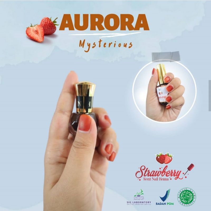 Strawberry Nail Henna 5ml Henna Praktis BPOM