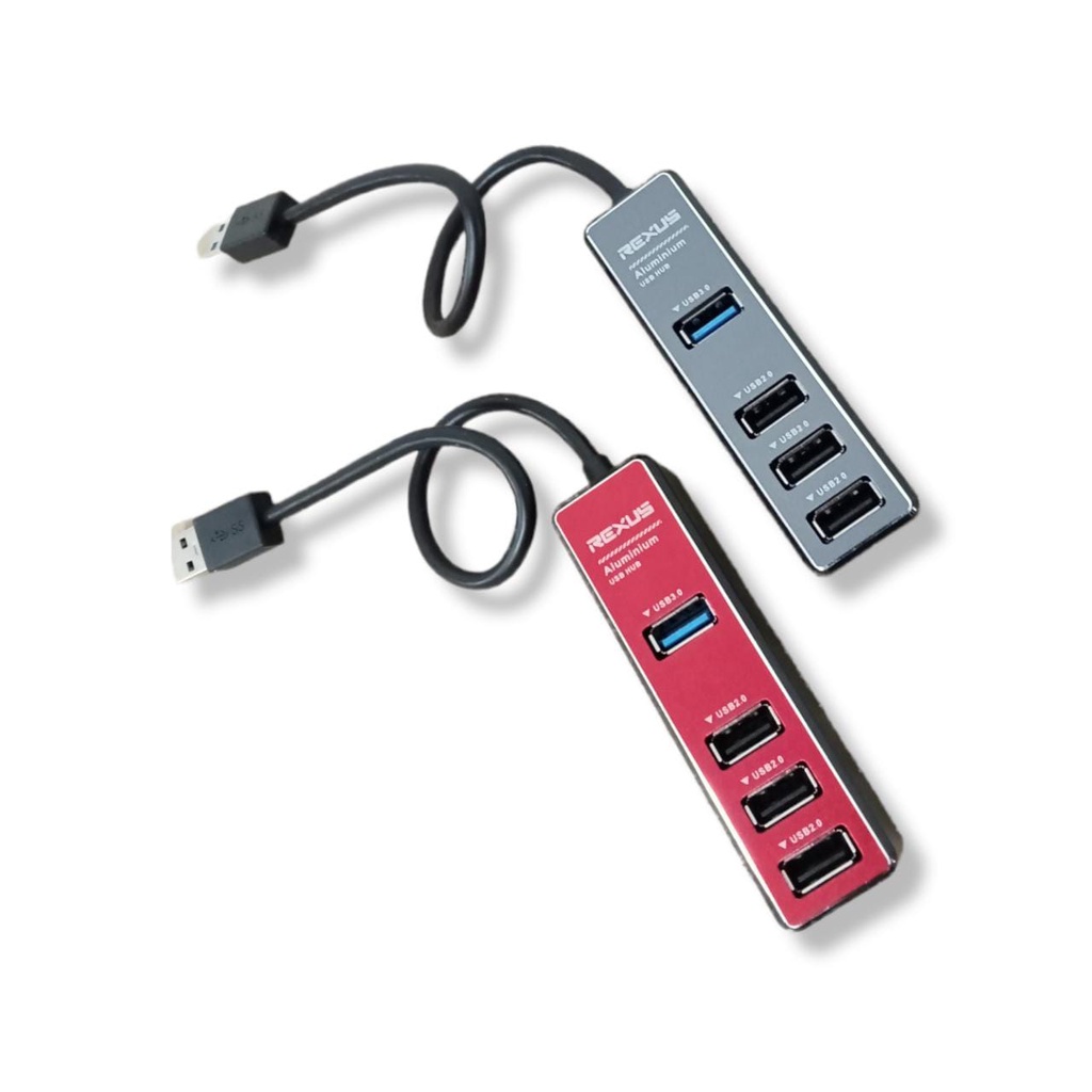 REXUS USB HUB 4PORT RXH329 (1PORT USB 3.0 + 3PORT USB 2.0) ALUMUNIUM