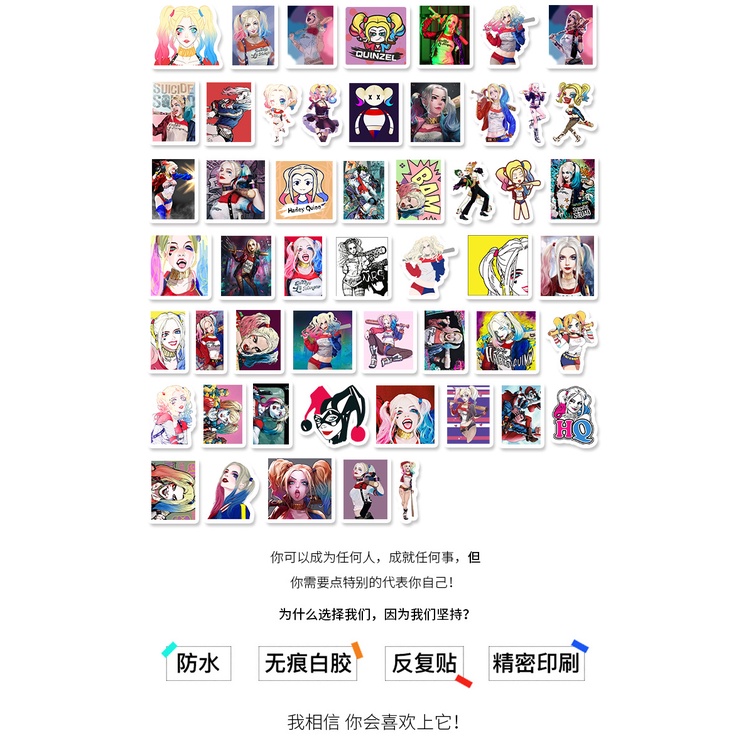 Zhang bunuh diri skuad luggage trolley case stiker Eropa dan Amerika pribadi sepeda skateboard graff