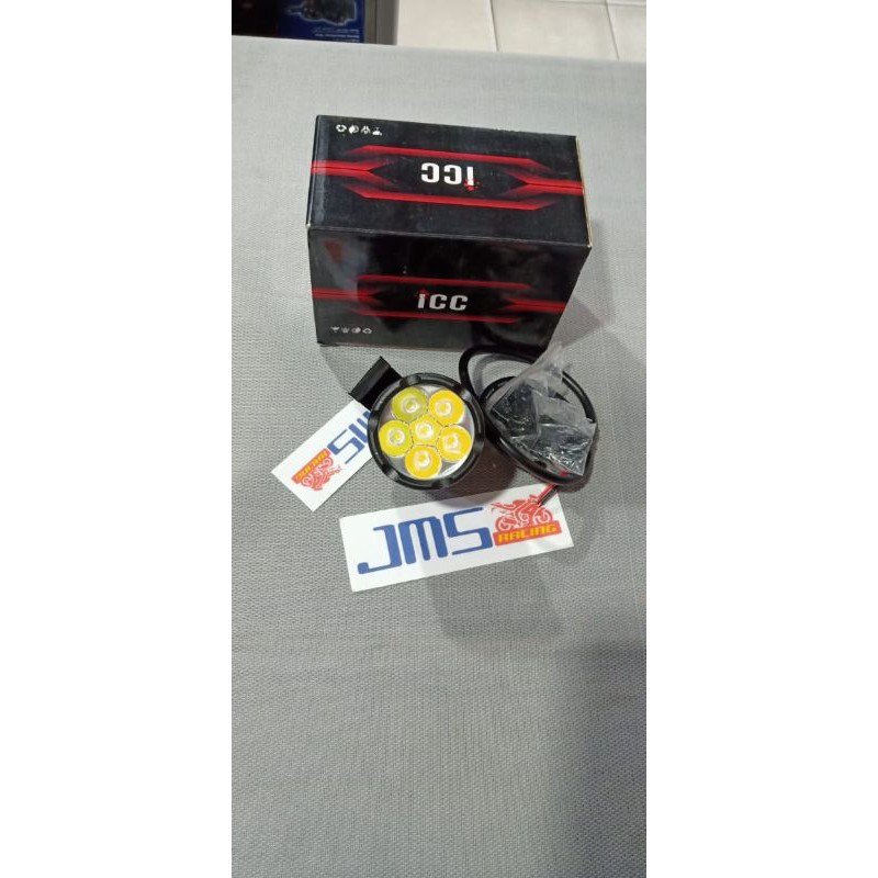 lampu tembak icc bulat 6 titik putih kuning mio beat vario rxk tiger nmax aerok pcx vixion cb byson