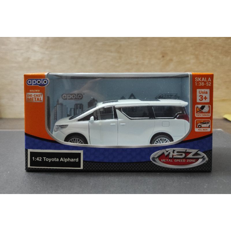 Apolo Miniatur Diecast Toyota Alphard Putih