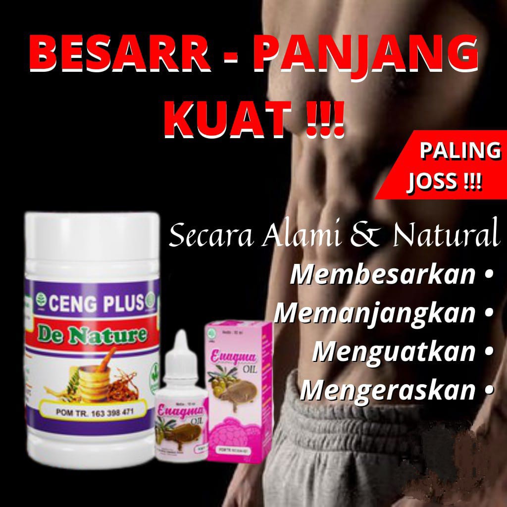 CENG PLUS ENAGMA HERBAL DE NATURE OBAT PEMBESAR KUAT PANJANG MR.P AMPUH