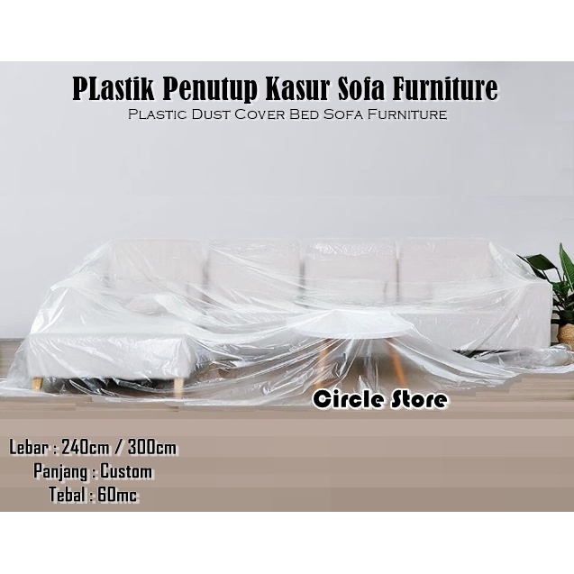 Jual Plastik Transparan Pindahan Cover Penutup Sofa Ranjang Furniture