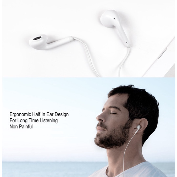 Gionee Super Bass Headset Ergonomic Half In Ear Earphone With Mic