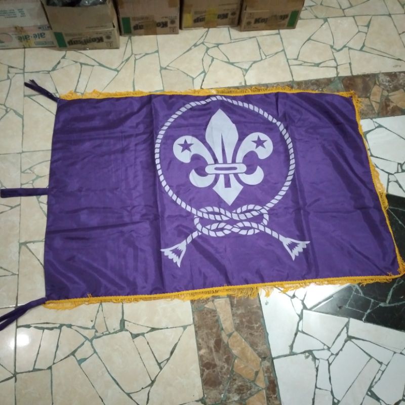 Bendera pandu Rumbai wosm panji pataka  80x120cm