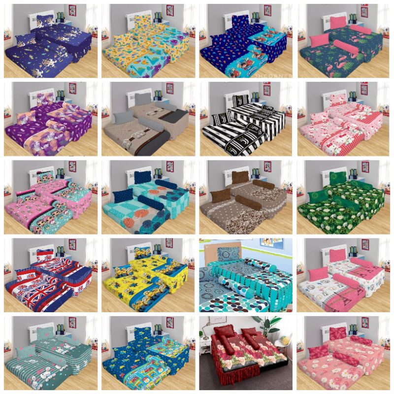Lady Rose Sprei 2in1 120x200 Bed sorong Astro Bear Dawson Dc Super Friend Flamingo Gucci Juventus Ca