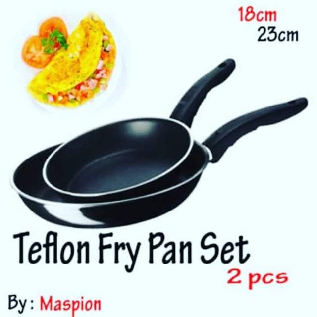 Teflon fry pan set / teflon 2 in 1 /teflon set