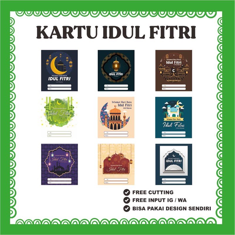 

[Bisa Custom] Kartu Lebaran / Kartu Idul Fitri / Thank You Card / Greetings Card