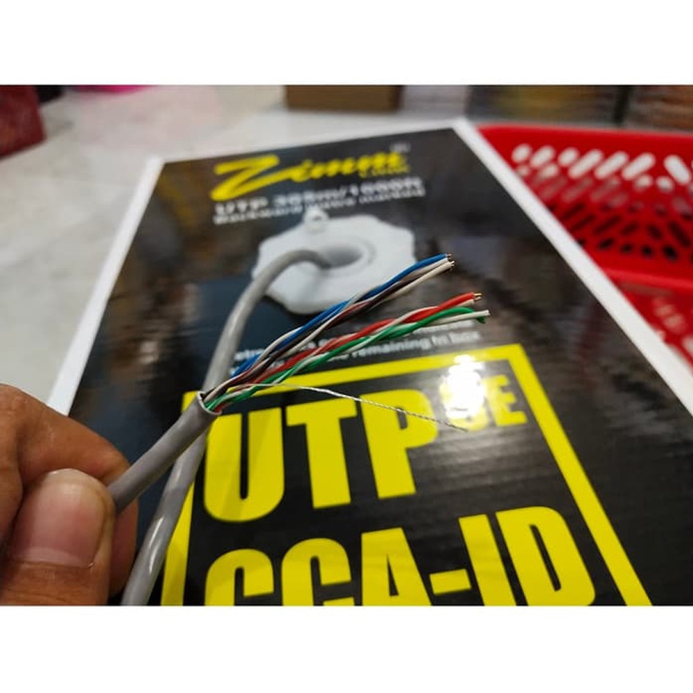 Kabel Lan FTP STP UTP Cat 5e Outdoor CCA Single Jaket Zimmlink Ecer Permeter Kabel Lan Indoor-3