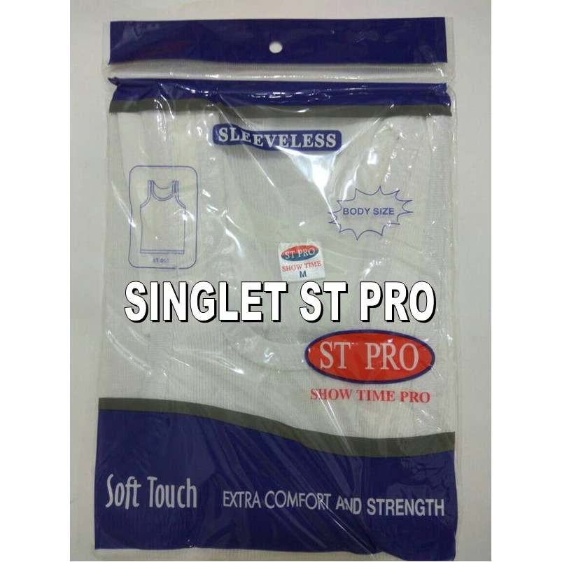 Singlet Pria ST PRO PUTIH .