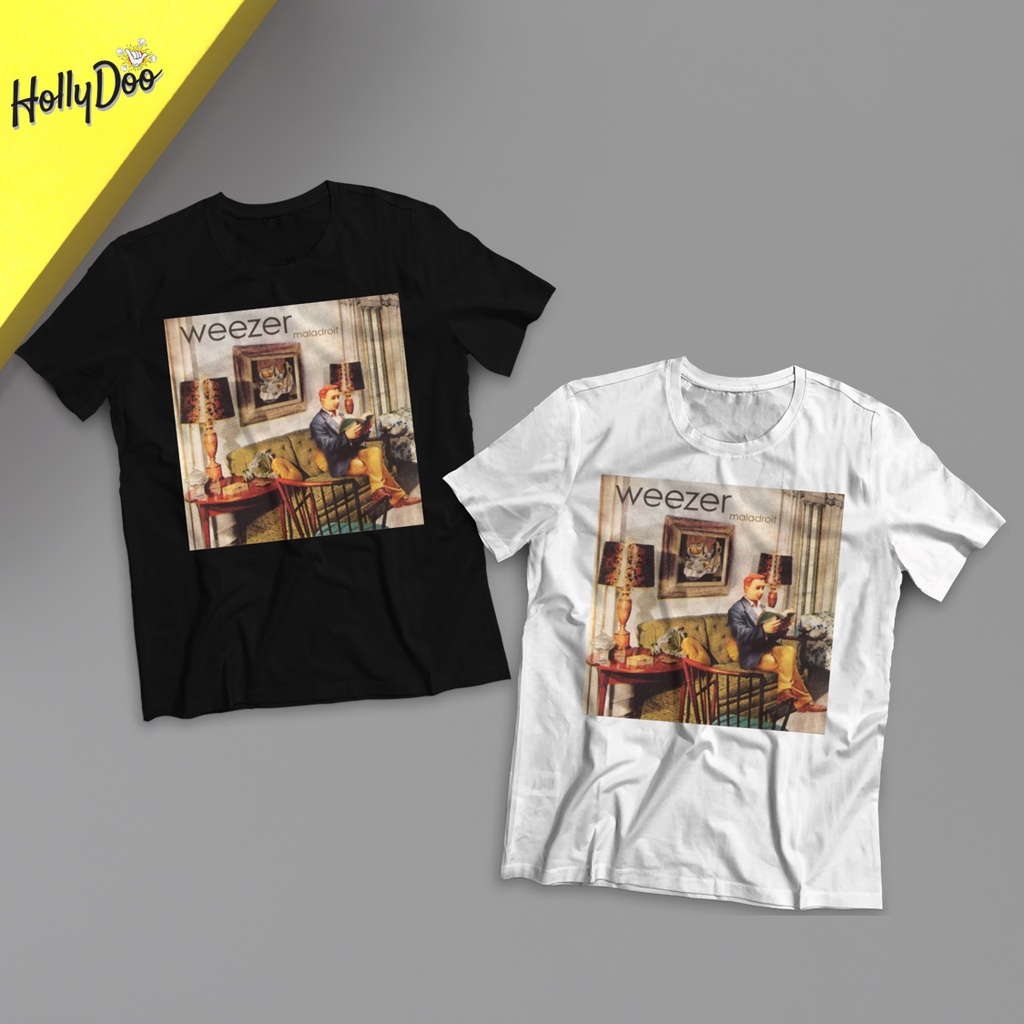 Kaos Band Weezer Pria dan Wanita Cover Album Maladroit Baju Musik Rock S-XXXL