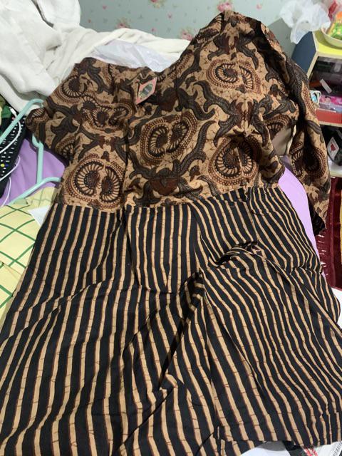 [terlaris] Tunik Batik Tunic Marshanda Genes Sogan Lawasan Lengan Kerut