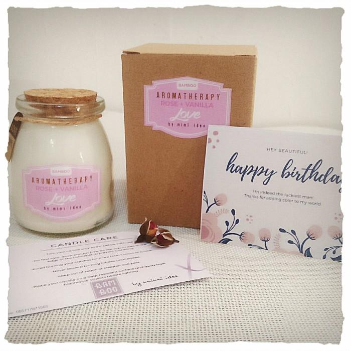 Candle | Gift Box Aromatherapy Scented Candle 150 Gr - Cork Lid