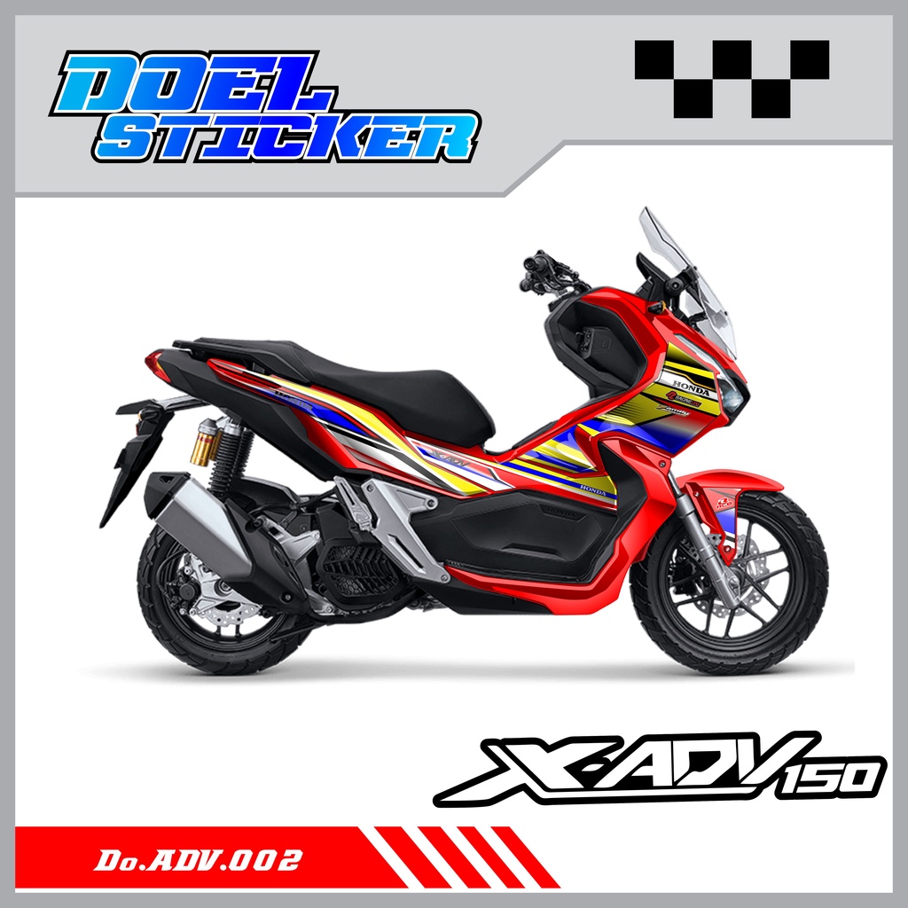 STICKER STRIPING ADV 150 - STICKER STRIPING LIST VARIASI HOLOGRAM , CROME ADV 150 DOEL 002