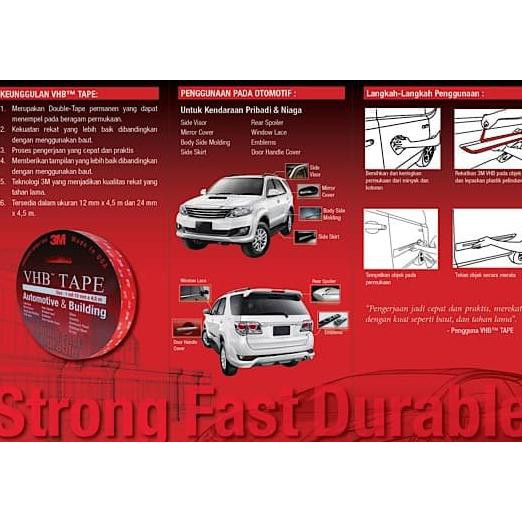 

Double Tape 3M Vhb / Isolasi Ukuran 12 Mm 4 5 M Perekat 3M / Lem 3M