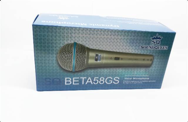 Mic Hallo Vocal Soundqueen Pro BETA58GS gold plus switch kabel