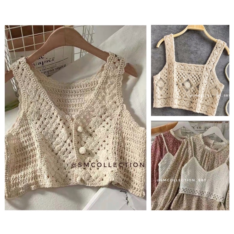 Tanktop Hijab Rajut Premium/ Crochet Top Premium