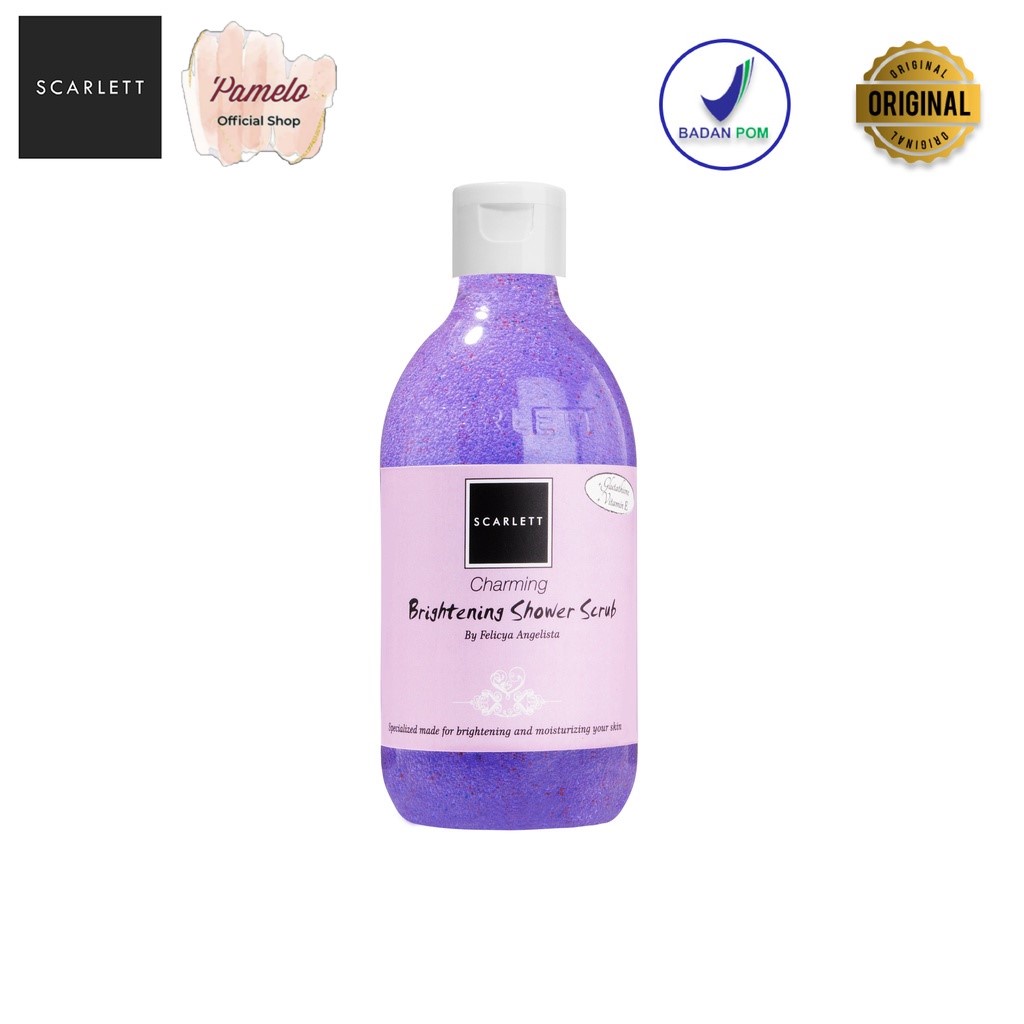 ❤️ Pamelo ❤️ Scarlett Whitening BPOM SALE 100% RESMI ORIGINAL SCARLET SCARLETT BY FELICYA ANGELISTA-ShowerScrub Charming