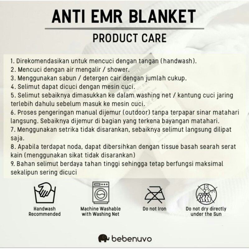 Bebenuvo - Ice Ver Anti EMR Blanket ( Selimut anti radiasi )