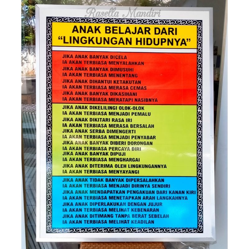 

ANAK BELAJAR DARI LINGKUNGAN HIDUPNYA 60x80 - PAPAN DATA SEKOLAH PAUD TK SD SMP SMA-PAPAN AKREDITASI