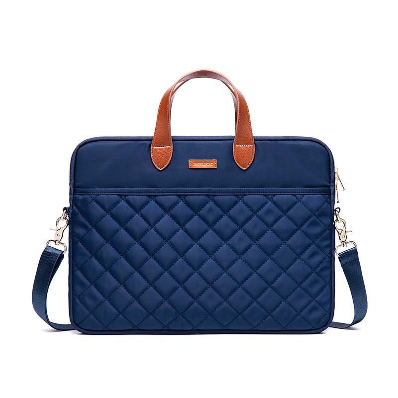 Tas Laptop Selempang Premium Quilted Fashion with Strap 13 14 15 inch