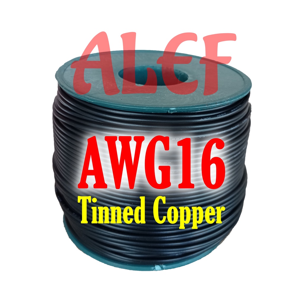 Jual Meter Kabel Awg Hitam Black Awg Awm Serabut Tinned Copper Shopee Indonesia