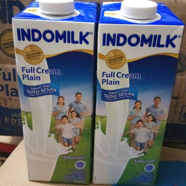 

Susu uht full cream indomilk 1000 ml