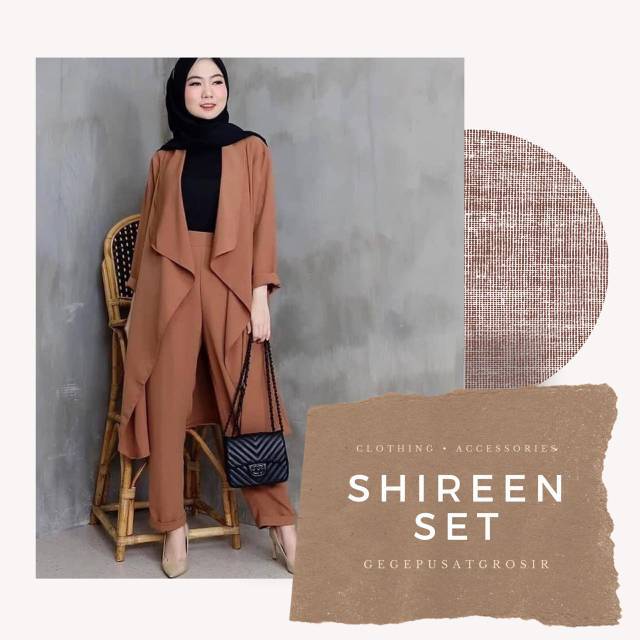 

SHIREEN SET / GG-ST01 / SETELAN WANITA CASUAL PANJANG KEKINIAN KOREA