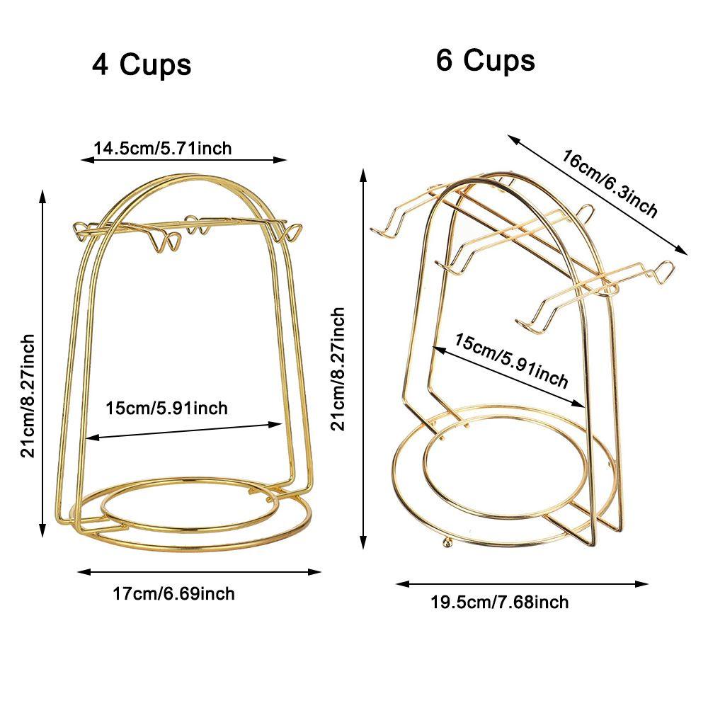 Wonder Cup Rack Home Drying Organizer Drainer Rak Pengeringan Dapur Organize Metal Mug Cups Stand