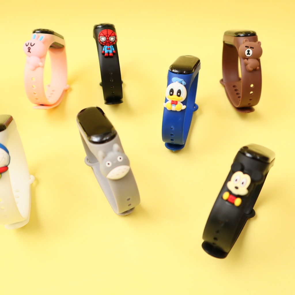 Nuna Store Jam Tangan Elektronik Led Motif Kartun karakter Bahan Silikon Unisex / Jam Tangan Anak Karakter LED Motif Kartun Gelang Anak Perempuan Laki Laki Silikon Tahan Air