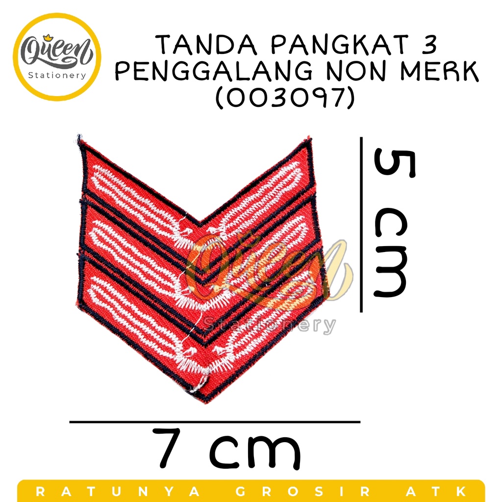 

TANDA PANGKAT 3 PENGGALANG NON MERK / BET TANDA PANGKAT PRAMUKA / PERLENGKAPAN PRAMUKA (003097)