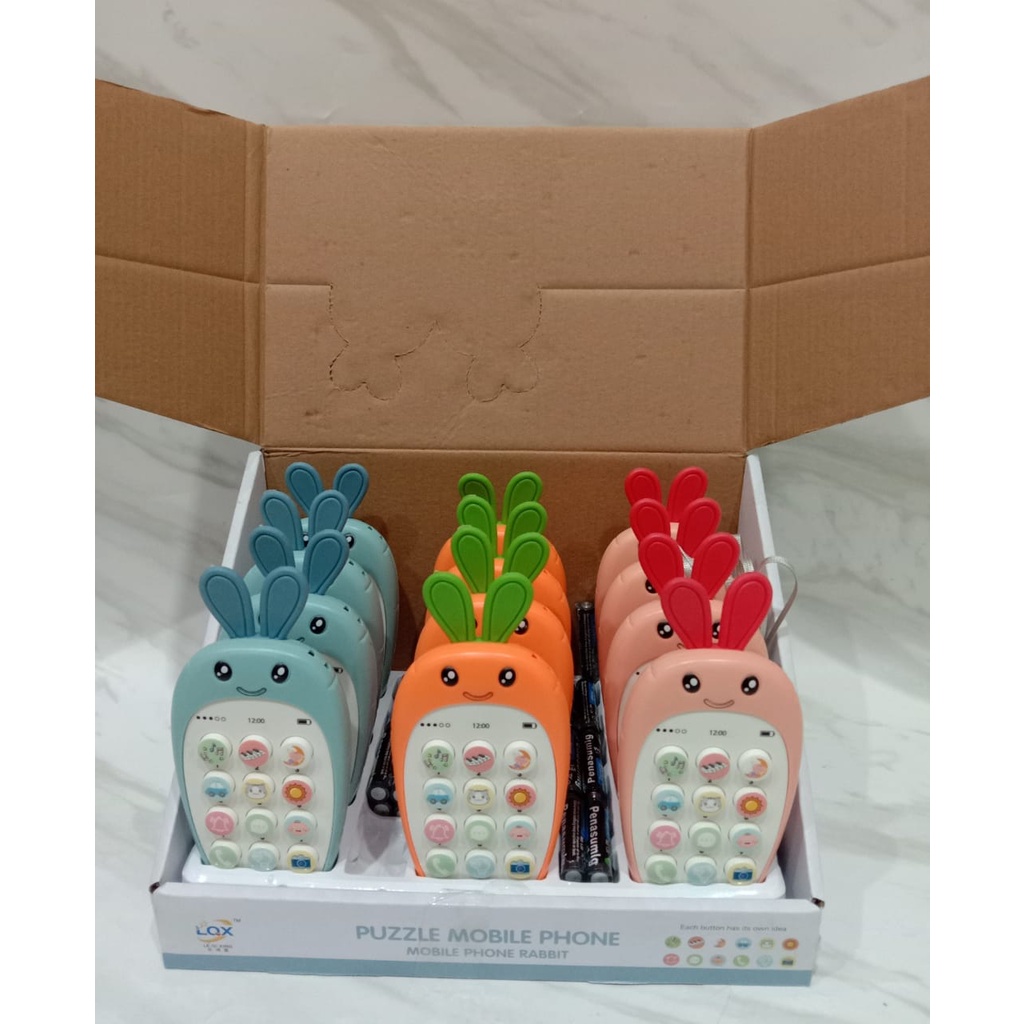 MAINAN BAYI Handphone Baby Rabbit Mobile Phone Baby Telephone Kelinci