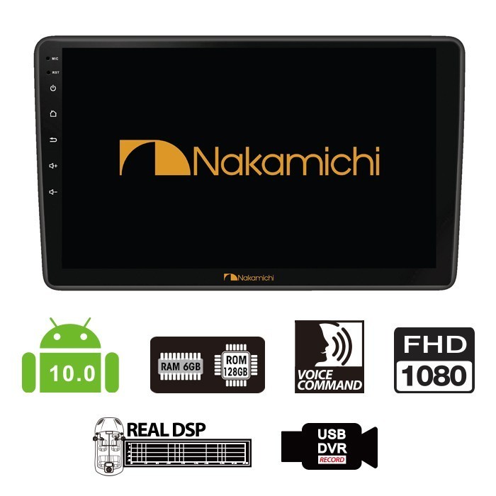 NAKAMICHI NA-3102i ELITE PRO Android 10" 6/128 Head Unit Double Din