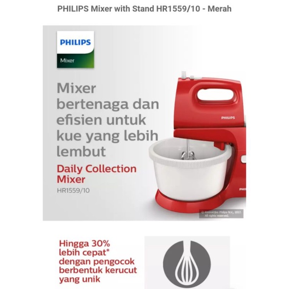 Mixer Comp Philips hr1559  Promo dimedan