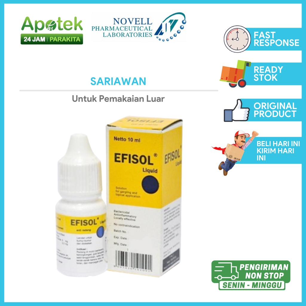 Efisol Liquid Obat Kumur dan Oles untuk Mengatasi Sariawan