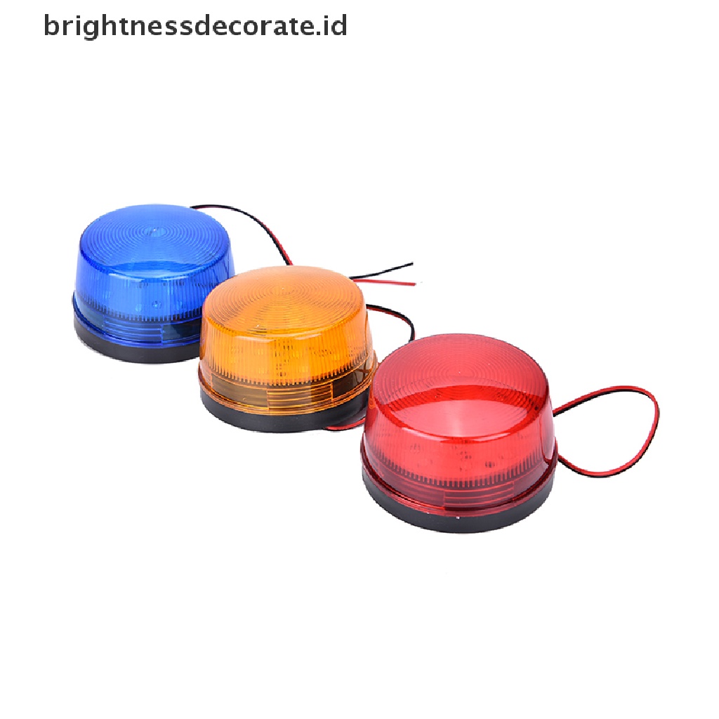 Lampu Alarm Strobo Led 12v Warna Oranye Merah Biru Untuk Keamanan