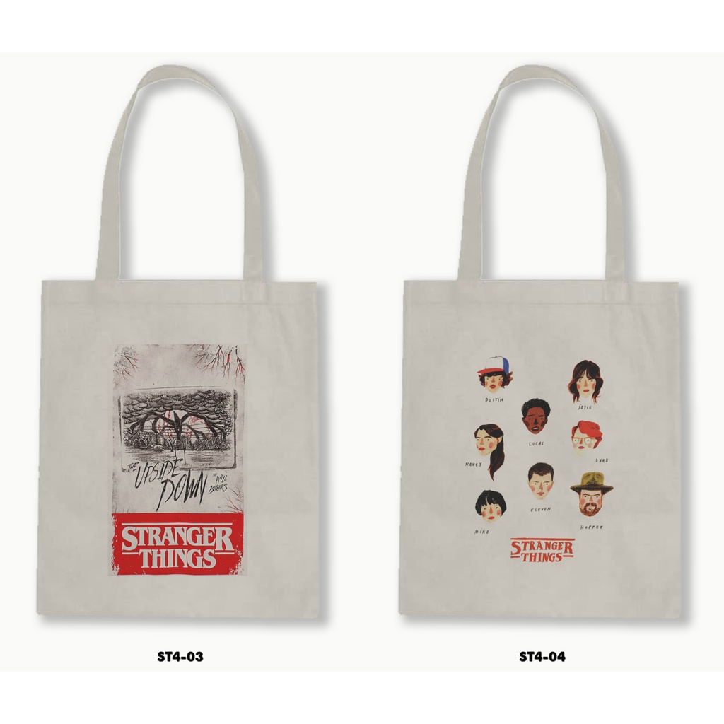 TOTE BAG BLACU - STRANGER THINGS 4