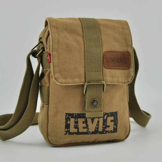 TAS SLEMPANG  SLING BAG LEVI IMPORT BAHAN CANVAS
