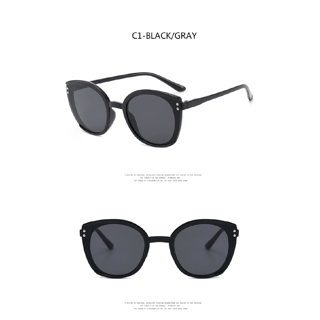 Fashion European and American mirror retro cat eye personality street shooting sunglasses