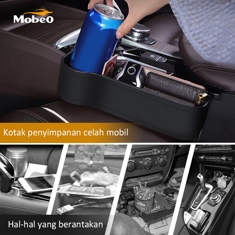 [BARU] MOBEO Gap Organizer Slot Kursi - Kanan Penumpang Bahan Premium PVC