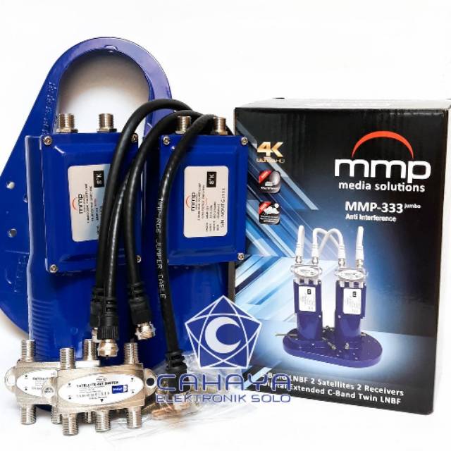 LNB MMP C Band 2 In 1 Dual 333 Jumbo 8K 2 Satelit 2 Receiver