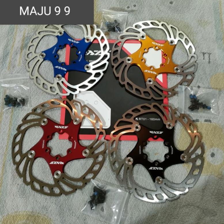 ROTOR RAZE ORIGINAL FLOATING PIRINGAN DISC BRAKE 160MM PLUS BAUT SEPEDA LIPAT MTB TERLARISS...,,,,,