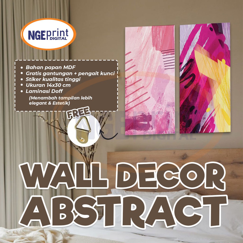 Jual Wall Decor Abstrak Hiasan Dinding Desain Minimalis Dekorasi ...