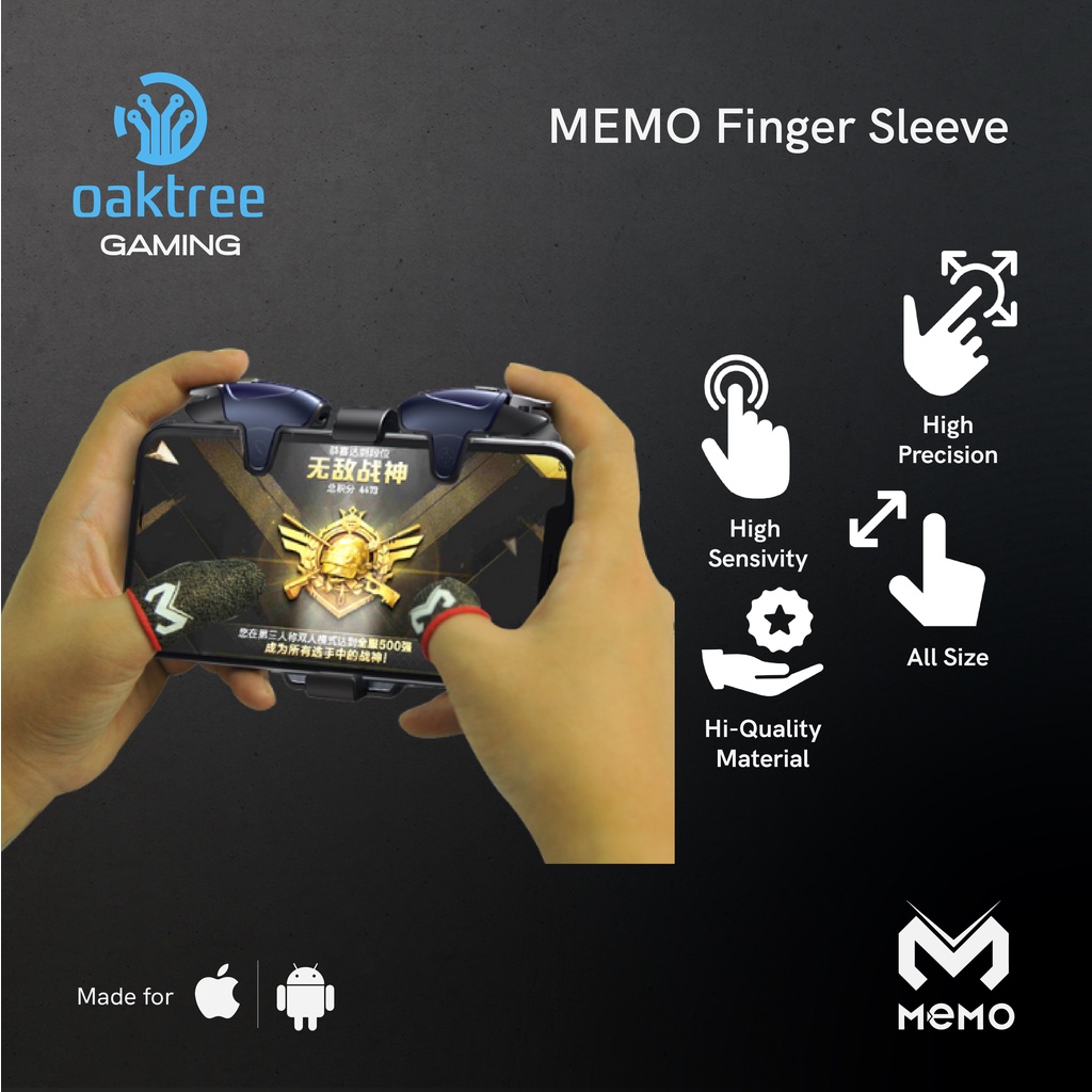 MEMO Finger Sleeve Sarung Tangan Jempol Gaming PUBG FF CODM ML isi 2Pcs