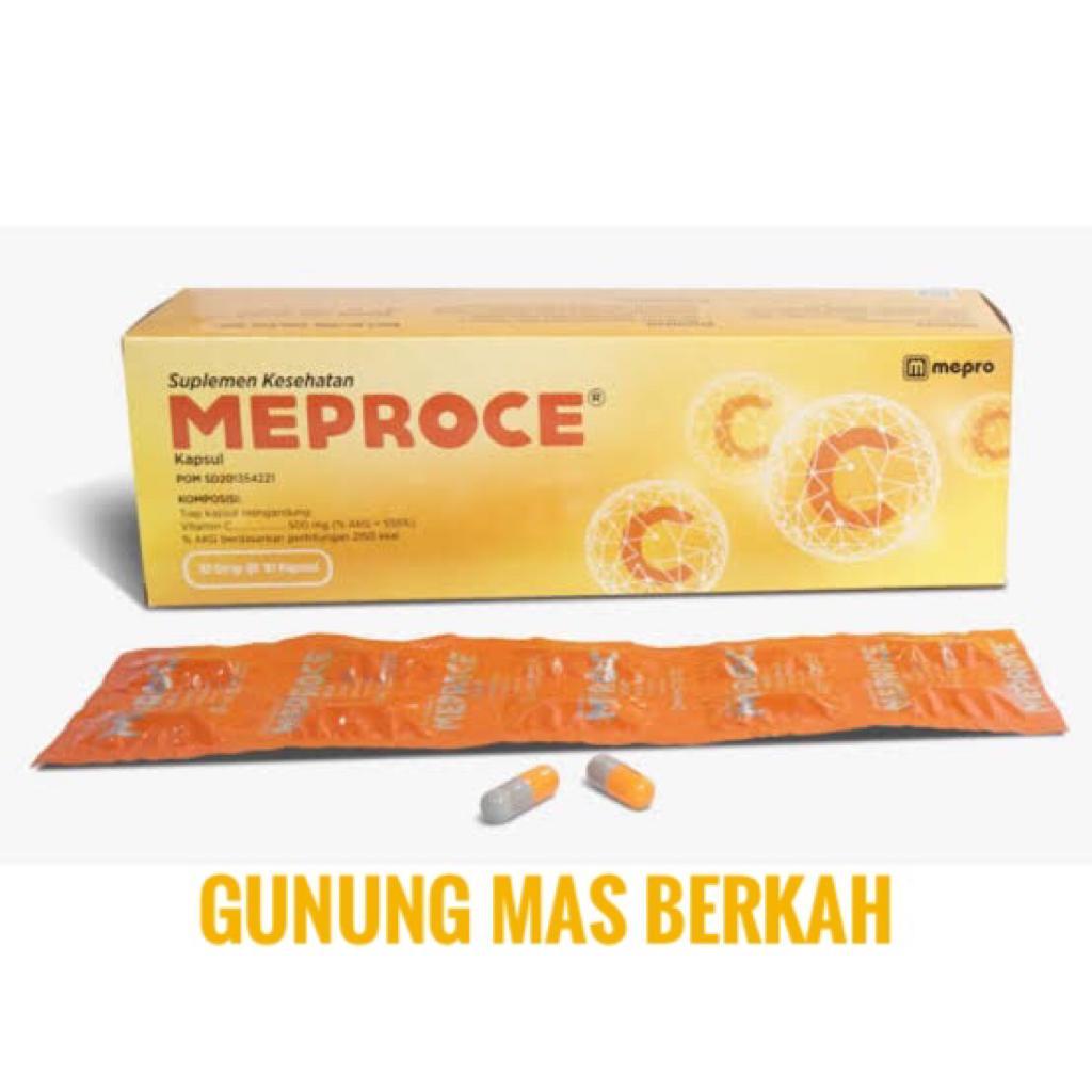 MEPROCE VITAMIN C Meproce Vitamin C 500 mg isi 100 kapsul - Membantu memelihara daya tahan tubuh (Pe